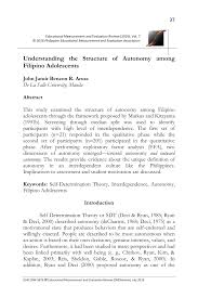 One way to start reflecting and analysing yourself is with your obsessions. Pdf Understanding The Structure Of Autonomy Among Filipino Adolescents