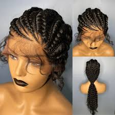 New cornrow style is coming. 👏🥳 It's super modern, fashionable style to  match your vibe. 🥳✨ Try it out 👉bit.ly/35bwmPV Wig: Braids Queen Super  Trendy Cornrows to Curly Ponytail Braided Wig Color