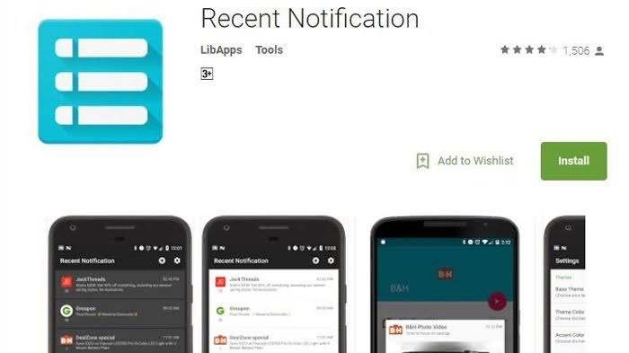 Aplikasi Recent Notofication 