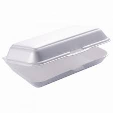 A foam food container is a form of disposable food packaging for various foods and beverages, such as processed instant noodles, raw meat from supermarkets, ice cream from ice cream parlors, cooked food from delicatessens or food stalls, or beverages like coffee to go. Fp10 White 9 Burger Box Foam Polystyrene Containers