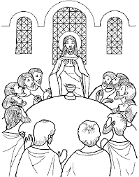 Holy Thursday The Last Supper Coloring Page Disegni Da Colorare Bibbia Ultima Cena Disegni Da Colorare