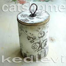 Do you remember when i mentioned that we got a can opener that removes the lids without leaving. Vintage Style Decorative Tins Made By Napkin Decoupage Flickr