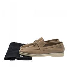 Using rare and high quality wool, cashmere, silk, and other fibers, the italian label has set the standard for quality clothing. Loro Piana Beige Suede Summer Charms Walk Moccasin Size 36 Loro Piana Tlc