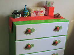 refurbished old dresser added some turtles from michaels and voila furniture restoration home diy baby turtles