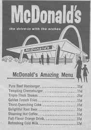 Sarcasm History Mcdonald Menu Vintage Ads Vintage Advertisements