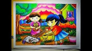 Menggambar pantai dengan krayon untuk pemula belajar menggambar. Cara Mewarnai Pemandangan Dengan Crayon Paimin Gambar