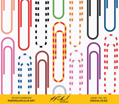 Paperclips Digital Clip Art Digital File Paper Clip Etsy Paper Clip Art Digital Clip Art Clip Art