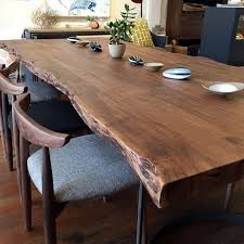 45 Timber Dining Table Ideas That Can Be Used As One With A Family Room Page 30 Of 48 Fathinah Dec Live Edge Dining Table Living Table Dining Table Design