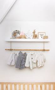 Hack Of A Standard White Floating Shelf To Add A Clothes Rail For The New Nursery Nursery Shelf Decor Baby Room Shelves Nursery Shelves
