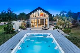 A pool house is the perfect place to experiment with an indoor/outdoor concept. Tiny Home With Guesthouse And Pool 2017 Faces Of Design Hgtv