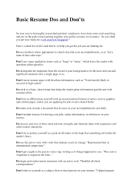 Across professional industries and occupations, there are a few key traits that almost all employers seek from job applicants. 1 Basic Resume Do S And Don Ts Pdf