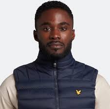 Lyle and Scott Lightweight Quilted Collar Gilet winter bodywarmer heren  marine