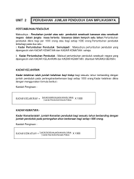 Kajian kes di pejabat perkeso wilayah persekutuan, kuala lumpur. Unit 2 Perubahan Penduduk Dan Implikasinya