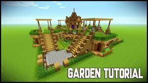 Minecraft Beautiful Garden Garden Decoration Ideas Underground Survival Base Tutorial Youtube