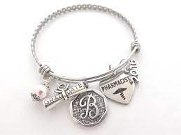 Pharmacist Graduation Gift Pharmacist Bracelet Pharmacy Tech Etsy Pharmacy Gifts Medical School Graduation Gift Monogram Jewelry