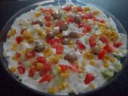 Verboten Gut Party Griechischer Schichtsalat Chefsalat Rezepte Schichtsalat Geschichtete Salate