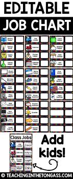 Classroom Jobs Editable Class Jobs With Pictures