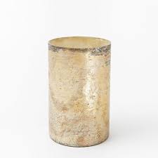Speckled aqua mercury hurricane glass votive candle holders: Distressed Mercury Glass Candle Holders Vases