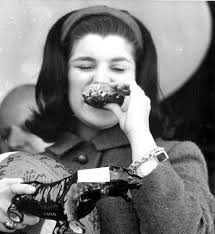 Florida Memory • Luci Baines Johnson eating a doughnut