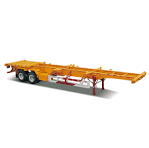 45ft 2 axle gooseneck skeleton semi trailer - Borderless Car