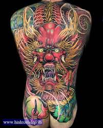 Hình xăm kín lưng mặt quỷ ở lưng. Hinh XÄƒm Full LÆ°ng Máº·t Quá»·