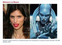 Das fünfte element ist eine aufwendig ausgestattete space opera von luc besson mit bruce das fünfte element — filmdaten deutscher titel das fünfte element originaltitel le cinquième élément the fifth element … Maiwenn Le Besco Diva Plavalaguna The Fifth Element Maiwenn Le Besco Mascara