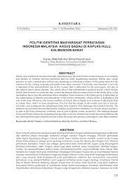 Design & fashion in sidoarjo, jawa timur, indonesia. Pdf Politik Identitas Masyarakat Perbatasan Indonesia Malaysia Kasus Badau Di Kapuas Hulu Kalimantan Barat