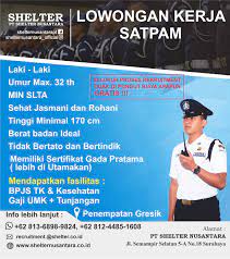 Gaji satpam lamongan gresik / dinas ketahanan pangan kabupaten lamongan sosialisasi. Pt Shelter Nusantara Dibutuhkan Tenaga Pengamanan Satpam Berpengalaman Penempatan Gresik Gaji Umk Setempat Tunjangan Mendapatkan Fasilitas Bpjs Ketenagakerjaan Dan Kesehatan Kebutuhan 50 Orang Personil Kualifikasi Laki Laki Pendidikan Slta Smk
