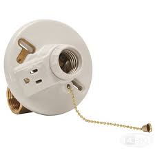 Universal Pull Chain Light Fixture With Grounding