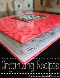 Organizing Recipes Recipe Organization Organization Recipe Book