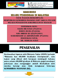 Elemen ini merupakan tindakan seseorang individu iaitu mahasiwa yang boleh merubah sesuatu keadaan untuk menjadi lebih baik. Isu Kemahiran Insaniah Ppt