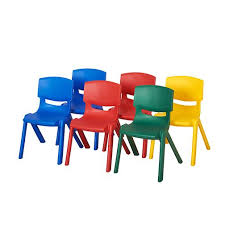 Elr 15134 As 10in Resin Chair 6 Pack Assorted