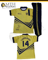 Black And Yellow Jersey Design Customized Cricket Sublimation Uniform Uniform Design Logo Design Cricket Uniform