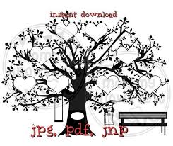 The free cut files include svg, dxf, eps and png formats. Clip Art Family Tree Silhouette Hand Drawn Tree Svg Vector Commerical Personal Use 08 Hearts Family Tree Clipart Png Eps Svg Art Collectibles