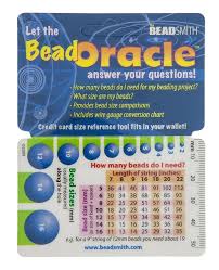 1 Oracle Wallet Beading Reference Card Bead Charts Sizes