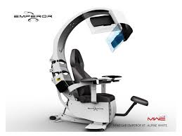 Where one plays, for hours on end, always matters. Mwe Lab Emperor Xt Motorised Ergonomic Workstation Gaming Chair Alpine White Integrated Sound System Pre Wired To Support Up To 3x30 Monitors Newegg Com