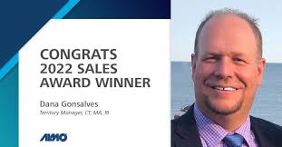 Congrats to our 2022 Sales Award Winner Dana Gonsalves, Territory Manager  for Connecticut, Massachusetts, and Rhode Island.