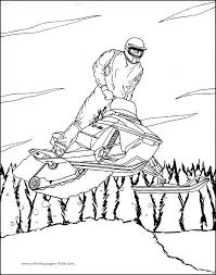 Snow Scooter Coloring Pages For Kids Sports Coloring Pages Coloring Pages Winter Coloring Pages