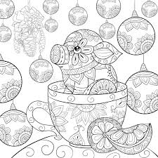 For boys and girls kids and adults teenagers and toddlers preschoolers and older kids at school. Adult Coloring Book Page A Cute Little Pig In A Cup On The Christmas Background Stock Vector Illustration Of Balls Pork 126506362
