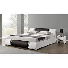 Headboard is adorned with classic buttonless diamond. Kingway Furniture Zender Lift Up Storage Platform Queen Bed In Black And White Bedroom Bed Design Bed Design Modern Platform Bed