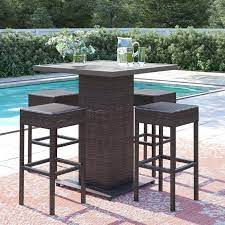 Check spelling or type a new query. Stratford 5 Piece Bar Height Dining Set Patio Bar Stools Outdoor Patio Bar Patio Bar Set