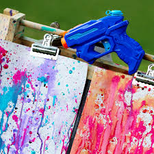 Add hydrogen peroxide and dish soap (optional.) your water should now be glowing, but with a few extra ingredients, you can make it even better. Thrill Your Kids With Colorful Squirt Gun Painting