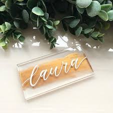 Wedding Calligraphy Custom Handlettering Lettering Placecard Gold Acrylic Wedding Place Cards Wedding Name Cards Wedding Cards