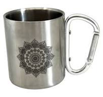 Personalisierter Camping Becher mit Karabiner
