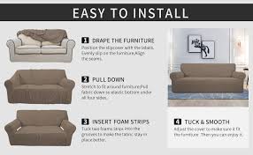 Looking at its quality, this recliner slipcover is made of a luxurious heavyweight fabric that will be at your service for years and it even goes well with leather. Amazon Com Easy Going Stretch Chair Sofa Slipcover 1 Piece Couch Sofa Cover Furniture Protector Soft With Elastic Bottom For Kids Pet Spandex Jacquard Fabric Small Checks Chair Camel Home Kitchen