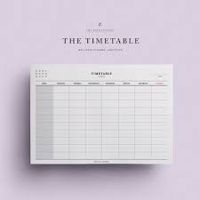 Timetable Printable School Timetable Weekly Timetable Etsy Student Planner Printable School Timetable Student Weekly Planner