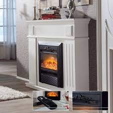 It works fast, although the room loses heat just as quickly when the unit is turned off. 2000w Wood Veneer Electric Fireplace Heater Mantel Flame White