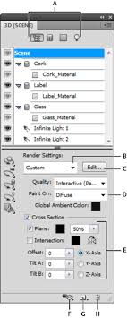 Main camera films objects with the layer a. 3d Panel Settings In Photoshop