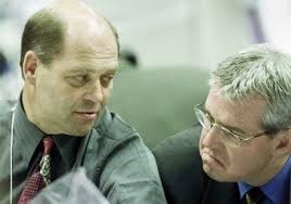 Doug MacLean with the Blue Jackets