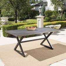 Noble House Rolando Grey Metal Outdoor Dining Table 17741 The Home Depot In 2020 Metal Outdoor Table Outdoor Dining Table Metal Dining Table